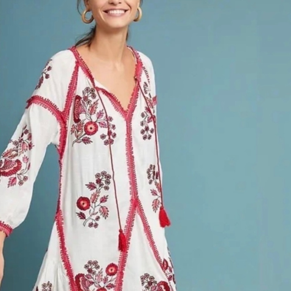 Anthropologie Ranna Gill embroidered dress